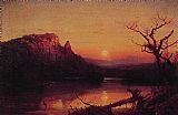 Jasper Francis Cropsey Canvas Paintings - Sunset,Eagle Cliff,New Hampshire